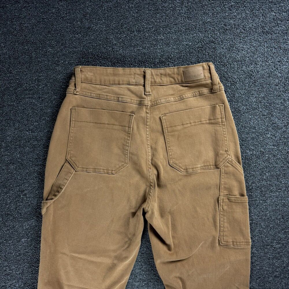 Judy Blue Slim Fit Carpenter Pants Rust Orange Utility Size 5/27 Cargo Utility - Picture 7 of 13